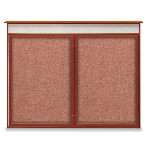 United Visual Products Single Door Enclosed Indoor Letterboard UV1124SD4824-SATIN-GREY - main